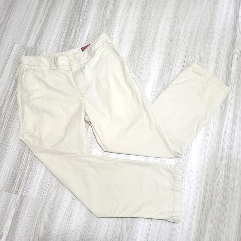 Vineyard Vines "Collegiate Pant" Light Tan Men's Trousers Vintage Size 33 x 30